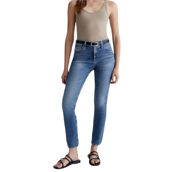 AG Adriano Goldschmied Mari High Rise Straight Jean Color Pave Contour360 NWT - Picture 1 of 14